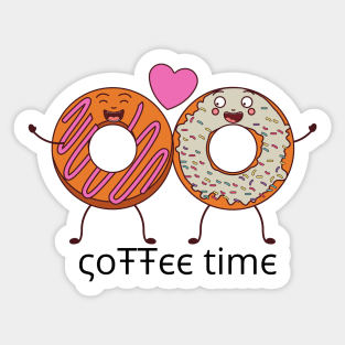 COFFEE time - Funny Donuts Sticker